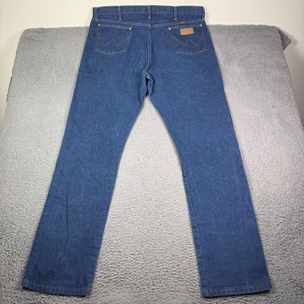 Vintage Wrangler Jeans Mens 42x36 Blue Cowboy Cut Western Denim Work 13MWZ